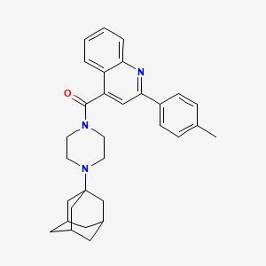 molecular formula C31H35N3O B4878042 4-{[4-(1-adamantyl)-1-piperazinyl]carbonyl}-2-(4-methylphenyl)quinoline 