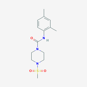 molecular formula C14H21N3O3S B4878051 N-(2,4-dimethylphenyl)-4-(methylsulfonyl)-1-piperazinecarboxamide 