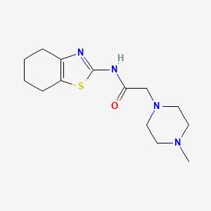 molecular formula C14H22N4OS B4878064 2-(4-methyl-1-piperazinyl)-N-(4,5,6,7-tetrahydro-1,3-benzothiazol-2-yl)acetamide 