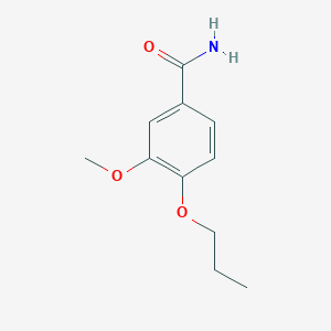 molecular formula C11H15NO3 B4878068 3-甲氧基-4-丙氧基苯甲酰胺 