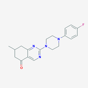 molecular formula C19H21FN4O B4878076 2-[4-(4-fluorophenyl)-1-piperazinyl]-7-methyl-7,8-dihydro-5(6H)-quinazolinone 