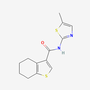 molecular formula C13H14N2OS2 B4878083 N-(5-methyl-1,3-thiazol-2-yl)-4,5,6,7-tetrahydro-1-benzothiophene-3-carboxamide 