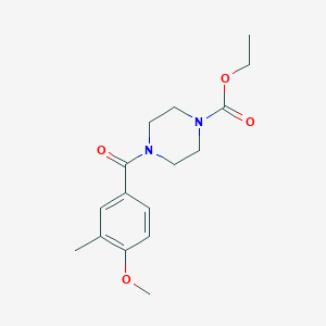 molecular formula C16H22N2O4 B4878091 ethyl 4-(4-methoxy-3-methylbenzoyl)-1-piperazinecarboxylate 