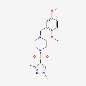 molecular formula C18H26N4O4S B4878094 1-(2,5-dimethoxybenzyl)-4-[(1,3-dimethyl-1H-pyrazol-4-yl)sulfonyl]piperazine 