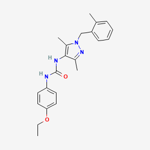 molecular formula C22H26N4O2 B4878100 N-[3,5-dimethyl-1-(2-methylbenzyl)-1H-pyrazol-4-yl]-N'-(4-ethoxyphenyl)urea 