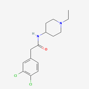 molecular formula C15H20Cl2N2O B4878103 2-(3,4-dichlorophenyl)-N-(1-ethyl-4-piperidinyl)acetamide 