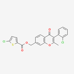 molecular formula C22H14Cl2O4S B4878104 [3-(2-chlorophenyl)-2-methyl-4-oxo-4H-chromen-7-yl]methyl 5-chloro-2-thiophenecarboxylate 