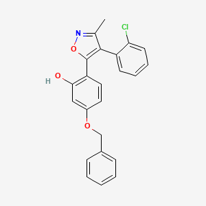 molecular formula C23H18ClNO3 B4878108 5-(benzyloxy)-2-[4-(2-chlorophenyl)-3-methyl-5-isoxazolyl]phenol 