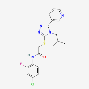 molecular formula C19H19ClFN5OS B4878135 N-(4-chloro-2-fluorophenyl)-2-{[4-isobutyl-5-(3-pyridinyl)-4H-1,2,4-triazol-3-yl]thio}acetamide 