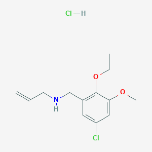 molecular formula C13H19Cl2NO2 B4878136 N-(5-chloro-2-ethoxy-3-methoxybenzyl)prop-2-en-1-amine hydrochloride 