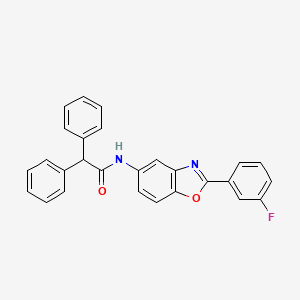 N-[2-(3-fluorophenyl)-1,3-benzoxazol-5-yl]-2,2-diphenylacetamide
