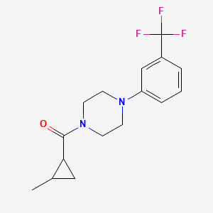 molecular formula C16H19F3N2O B4878183 1-[(2-methylcyclopropyl)carbonyl]-4-[3-(trifluoromethyl)phenyl]piperazine 
