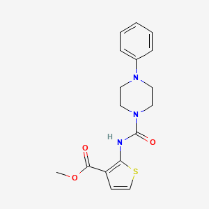 molecular formula C17H19N3O3S B4878194 methyl 2-{[(4-phenyl-1-piperazinyl)carbonyl]amino}-3-thiophenecarboxylate 