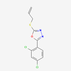 molecular formula C11H8Cl2N2OS B4878228 2-(allylthio)-5-(2,4-dichlorophenyl)-1,3,4-oxadiazole 