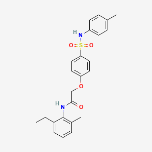 molecular formula C24H26N2O4S B4878240 N-(2-ethyl-6-methylphenyl)-2-(4-{[(4-methylphenyl)amino]sulfonyl}phenoxy)acetamide 