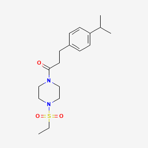 molecular formula C18H28N2O3S B4878254 1-(ethylsulfonyl)-4-[3-(4-isopropylphenyl)propanoyl]piperazine 