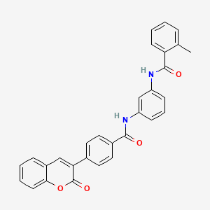 molecular formula C30H22N2O4 B4878282 2-methyl-N-(3-{[4-(2-oxo-2H-chromen-3-yl)benzoyl]amino}phenyl)benzamide 