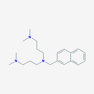 molecular formula C21H33N3 B4878293 N-[3-(二甲氨基)丙基]-N',N'-二甲基-N-(2-萘甲基)-1,3-丙二胺 