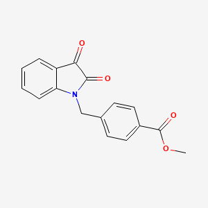 molecular formula C17H13NO4 B4878297 methyl 4-[(2,3-dioxo-2,3-dihydro-1H-indol-1-yl)methyl]benzoate 