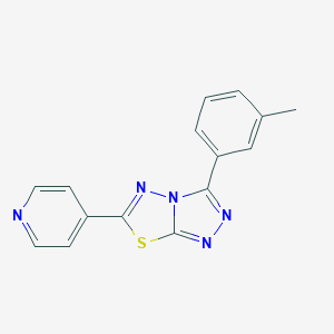 molecular formula C15H11N5S B487832 3-(3-Methylphenyl)-6-(4-pyridinyl)[1,2,4]triazolo[3,4-b][1,3,4]thiadiazole CAS No. 794550-11-1