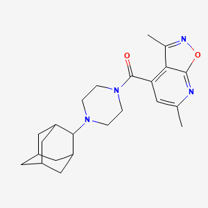 molecular formula C23H30N4O2 B4878320 4-{[4-(2-adamantyl)-1-piperazinyl]carbonyl}-3,6-dimethylisoxazolo[5,4-b]pyridine 