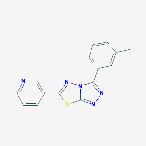 molecular formula C15H11N5S B487833 3-(3-Methylphenyl)-6-(3-pyridinyl)[1,2,4]triazolo[3,4-b][1,3,4]thiadiazole CAS No. 794550-10-0