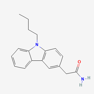 molecular formula C18H20N2O B4878346 2-(9-butyl-9H-carbazol-3-yl)acetamide 