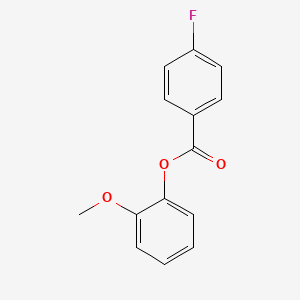 molecular formula C14H11FO3 B4878355 2-甲氧基苯基 4-氟苯甲酸酯 