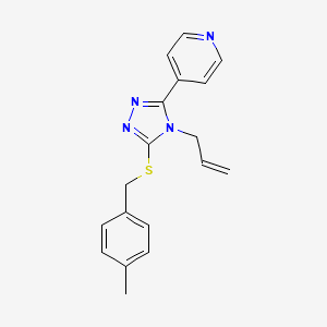 molecular formula C18H18N4S B4878377 4-{4-allyl-5-[(4-methylbenzyl)thio]-4H-1,2,4-triazol-3-yl}pyridine 