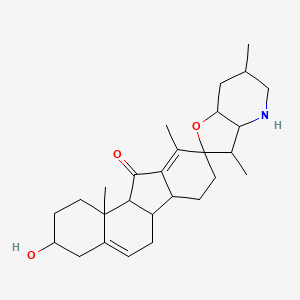 molecular formula C27H39NO3 B4878379 3-hydroxy-3',6',10,11b-tetramethyl-2,3,3a',4,4',5',6,6',6a,6b,7,7',7a',8,11a,11b-hexadecahydro-3'H-spiro[benzo[a]fluorene-9,2'-furo[3,2-b]pyridin]-11(1H)-one 