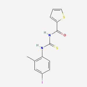 molecular formula C13H11IN2OS2 B4878399 N-{[(4-iodo-2-methylphenyl)amino]carbonothioyl}-2-thiophenecarboxamide 
