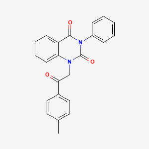 molecular formula C23H18N2O3 B4878404 1-[2-(4-methylphenyl)-2-oxoethyl]-3-phenyl-2,4(1H,3H)-quinazolinedione 