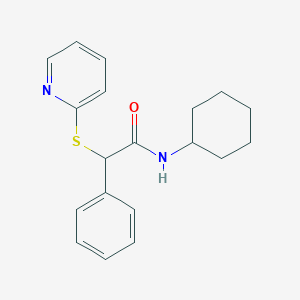 molecular formula C19H22N2OS B4878421 N-cyclohexyl-2-phenyl-2-(2-pyridinylthio)acetamide 