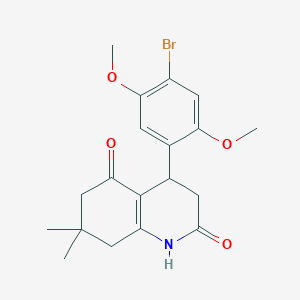 molecular formula C19H22BrNO4 B4878451 4-(4-bromo-2,5-dimethoxyphenyl)-7,7-dimethyl-4,6,7,8-tetrahydro-2,5(1H,3H)-quinolinedione 