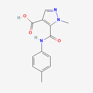 molecular formula C13H13N3O3 B4878457 1-methyl-5-{[(4-methylphenyl)amino]carbonyl}-1H-pyrazole-4-carboxylic acid 