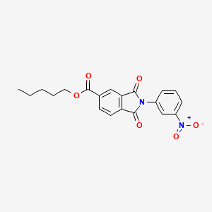 molecular formula C20H18N2O6 B4878474 pentyl 2-(3-nitrophenyl)-1,3-dioxo-5-isoindolinecarboxylate 