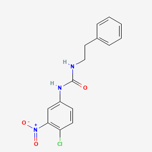 molecular formula C15H14ClN3O3 B4878503 N-(4-chloro-3-nitrophenyl)-N'-(2-phenylethyl)urea 