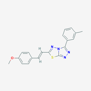 molecular formula C19H16N4OS B487851 6-[2-(4-Methoxyphenyl)vinyl]-3-(3-methylphenyl)[1,2,4]triazolo[3,4-b][1,3,4]thiadiazole CAS No. 794550-32-6