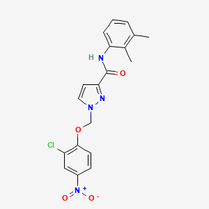 molecular formula C19H17ClN4O4 B4878516 1-[(2-chloro-4-nitrophenoxy)methyl]-N-(2,3-dimethylphenyl)-1H-pyrazole-3-carboxamide 