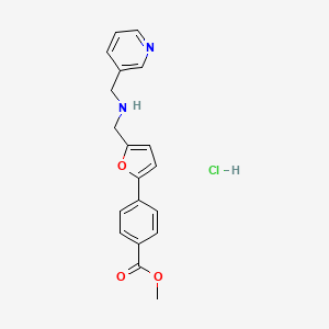 molecular formula C19H19ClN2O3 B4878520 methyl 4-(5-{[(pyridin-3-ylmethyl)amino]methyl}-2-furyl)benzoate hydrochloride 
