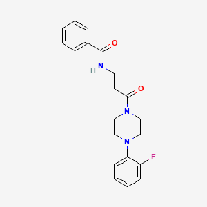 molecular formula C20H22FN3O2 B4878538 N-{3-[4-(2-fluorophenyl)-1-piperazinyl]-3-oxopropyl}benzamide 