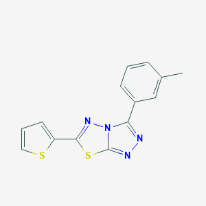 molecular formula C14H10N4S2 B487854 3-(3-Methylphenyl)-6-(2-thienyl)[1,2,4]triazolo[3,4-b][1,3,4]thiadiazole CAS No. 794550-35-9