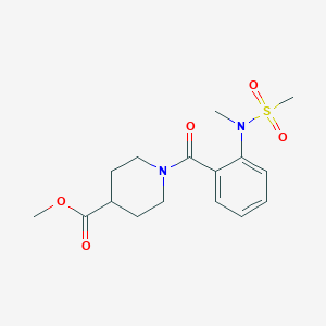 molecular formula C16H22N2O5S B4878547 methyl 1-{2-[methyl(methylsulfonyl)amino]benzoyl}-4-piperidinecarboxylate 
