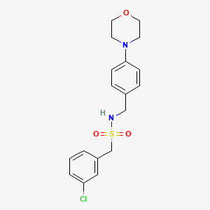 molecular formula C18H21ClN2O3S B4878550 1-(3-chlorophenyl)-N-[4-(4-morpholinyl)benzyl]methanesulfonamide 