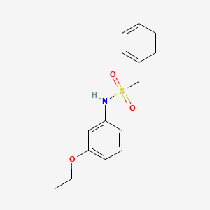 molecular formula C15H17NO3S B4878553 N-(3-ethoxyphenyl)-1-phenylmethanesulfonamide 