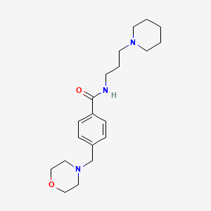 molecular formula C20H31N3O2 B4878555 4-(4-morpholinylmethyl)-N-[3-(1-piperidinyl)propyl]benzamide 