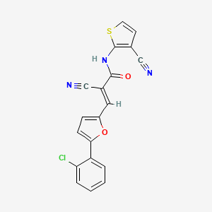molecular formula C19H10ClN3O2S B4878576 3-[5-(2-chlorophenyl)-2-furyl]-2-cyano-N-(3-cyano-2-thienyl)acrylamide 
