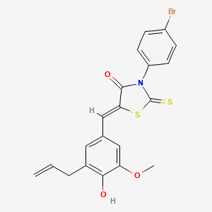 molecular formula C20H16BrNO3S2 B4878590 5-(3-allyl-4-hydroxy-5-methoxybenzylidene)-3-(4-bromophenyl)-2-thioxo-1,3-thiazolidin-4-one 