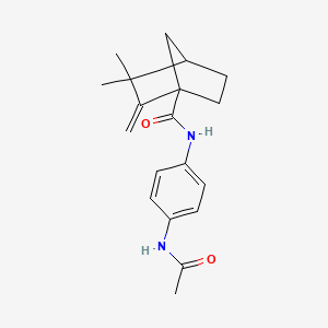 molecular formula C19H24N2O2 B4878598 N-[4-(acetylamino)phenyl]-3,3-dimethyl-2-methylenebicyclo[2.2.1]heptane-1-carboxamide 