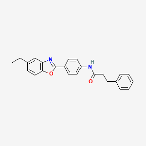 molecular formula C24H22N2O2 B4878615 N-[4-(5-ethyl-1,3-benzoxazol-2-yl)phenyl]-3-phenylpropanamide 